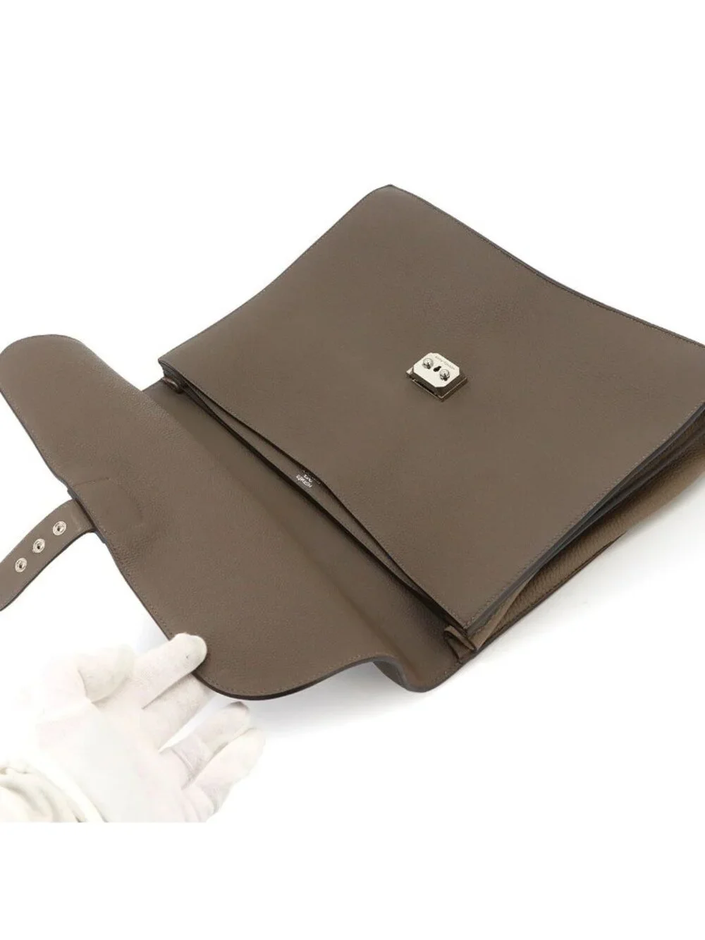 Hermes Sac a Depeche 38 Briefcase Business Togo Taupe